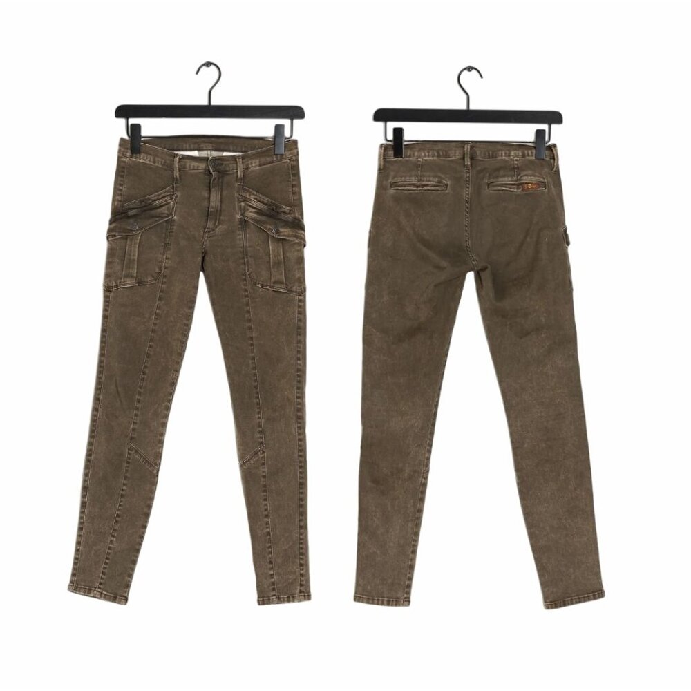 ⭐Size 28 Women 7 for all mankind Slim fit jeans Cargo Pants Cotton Brown